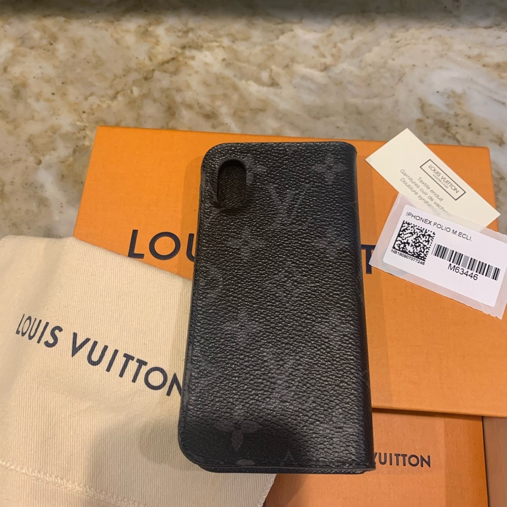 Authentic Louis Vuitton Monogram Eclipse Iphone X… - image 5